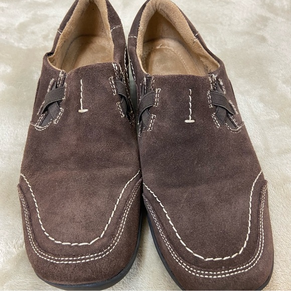 Naturalizer Womens French Loafer Flat Shoes Brown  Leather Slip On size 6.5 - Picture 1 of 14